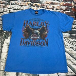 Genuine Harley‎ Davidson Live To Ride Ride To Live Blue 2015 Clarksville ,TN  XL